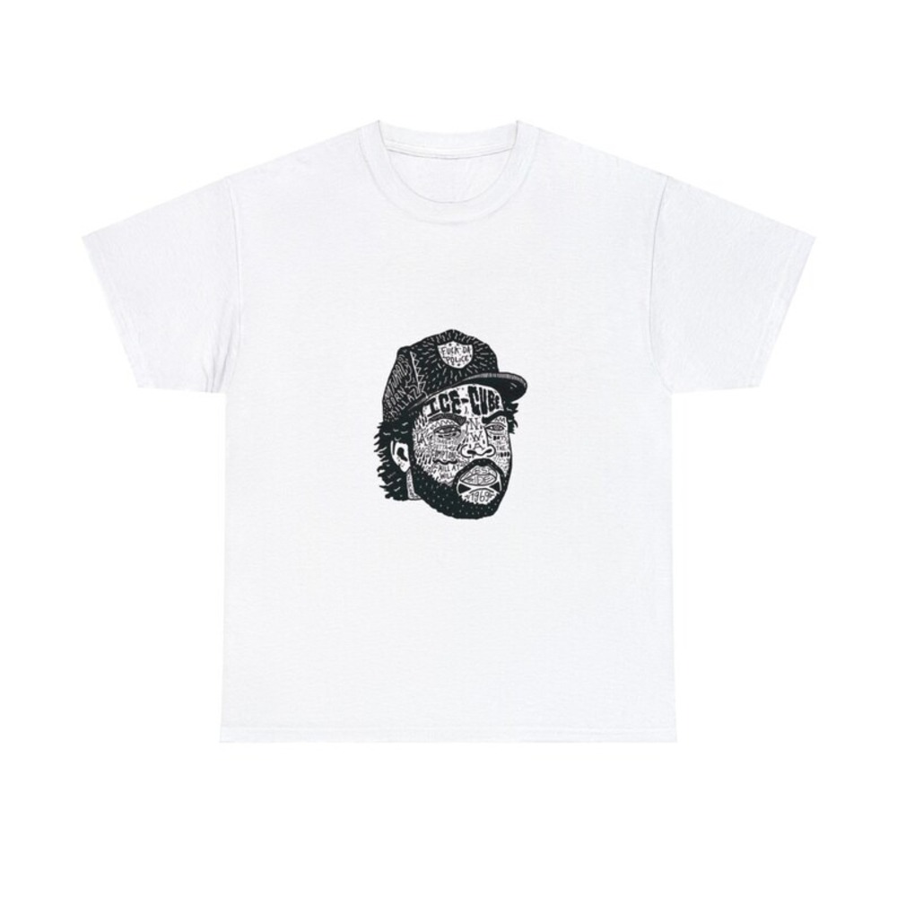 Ice Cube Design Tshirt Perfect Fit HipHop Graphic Shirt